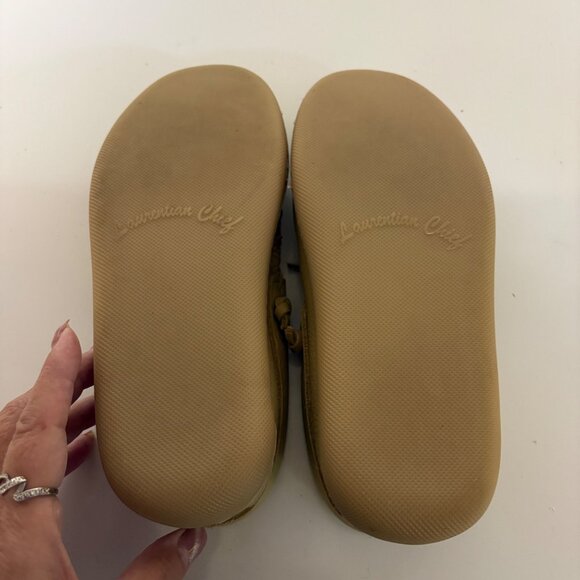 Laurentian Chief Leather Moccasins Womens Size 7 Beige Tan Canada - Picture 5 of 7